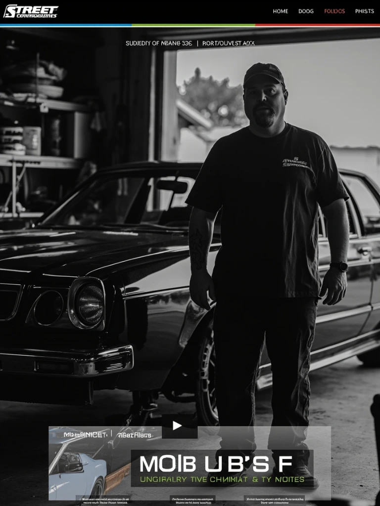 J-Dog in the original Brunswick garage, 2011